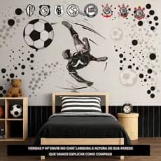 Papel de Parede Para Quarto 3d Adesivo Torcedor Corinthians Auto colante Personalizado