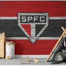 Papel de Parede 3d Adesivo Futebol Torcedor São Paulo FC - Foto Mural - Painél