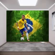 Papel De Parede Para Quarto 3d Neymar Adesivo Auto Colante Decoração Para Quarto Infantil e Juvenil