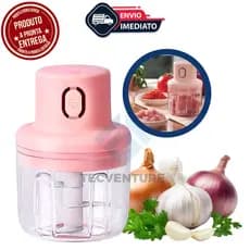 Processador Mini Triturador De Alimentos Alho Cebola Vegetais Carne Elétrico Recarregável 250ml Cabo USB