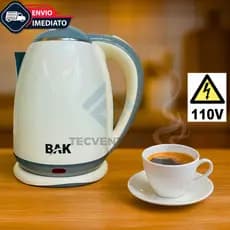Chaleira Elétrica 110V De Inox Premium 1,8 Litros Branca Jarra Elétrica