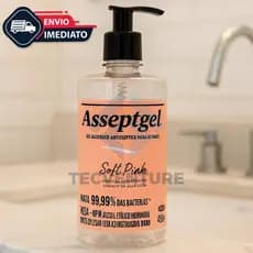 Higienizador em Gel para Mãos Soft Pink 420g Perfumado com Esferas Hidratantes Uso Diário