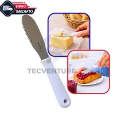 Espatula Faca 2 em 1 Aço Inox Premium Grande Para Manteiga Geleia Patê Requeijao Queijo