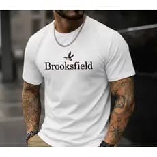 Camiseta Masculina Brooksfield Estampada Camisa 100% Algodão Gola Redonda Envio Imediato