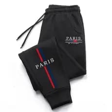 Calça Moletom Jogger Masculina Paris Calça Estilo Streetwear Casual Bolsos Flanelada Aproveite