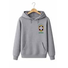 Moletom Casaco Masculino Brasil Copa Unissex 100% Algodão Premium Com Capuz Confortável