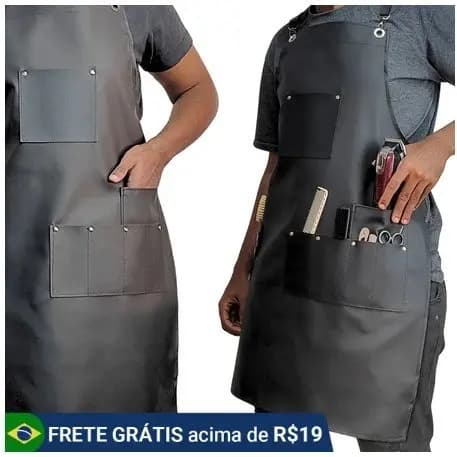 Avental Couro Sintético Barbeiro e Cabeleireiro e Cabeleirei top