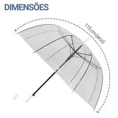 Guarda Chuva Grande Transparente Automático PVC Reforçado Eventos Decoração