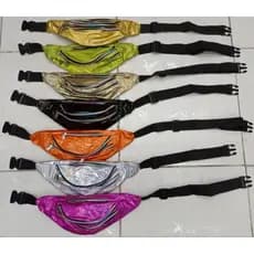 Pochete Feminina Metalizada Holográfica Colorida Multicolor Brilhante Com Alça Ajustável