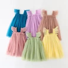 Vestido Infantil Menina Tule Princesa Bufante