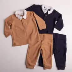 Kit 2 Peças Bebê Inverno Roupa de Frio Unissex Soft