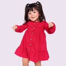 Vestido Infantil Menininha Elegante Estilo Europeu Com Babado Veneza