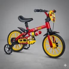 Bicicleta Bicicletinha Infantil Mickey Aro 12 - Nathor