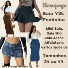 mini Saia jeans y2k feminina Desapego saia alfaiataria Y2K