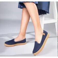 sapatilha, alpargatas feminina slip on moleca azul lisa Tratorada