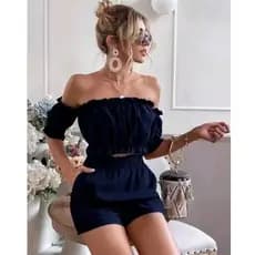 top cropped Shein azul escuro feminino no GG novo na etiqueta