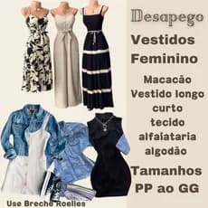 Desapego Vestido feminino, macacão PP ao GG