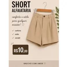 Desapego brechó Short feminino peças únicas