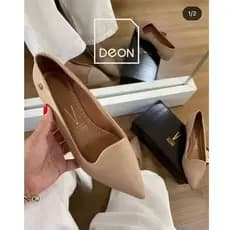 sapatilha social casual feminina bege bico fino Vizzano novo tamanho 34