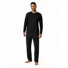 Pijama Longo Masculino Frio Blusa e Calça Comprida Inverno - Linda Morena