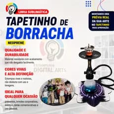 Base Tapetinho Borracha Personalizado com sua arte, otimo para apoiar e descansar o vaso.