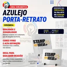 Porta Retrato de Azulejo Ceramica Personalizado para Presentear alguém, brindes e uso pessoal.