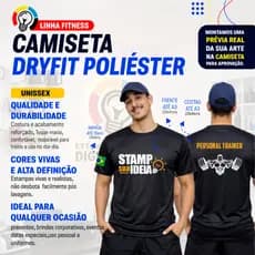 Camiseta Dry Fit Poliester Unissex Personalizada - Otima para Uniformes, treino e academia