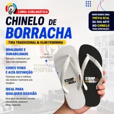 Chinelo Personalizado com sua arte/logo ou montagens. 100% Borracha resinada.