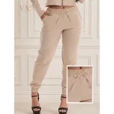 Calça Jogger Feminina Blogueira Bomber Linho Cintura com ajuste