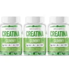 3  potes de Creatina Gumy samurai Nutrition sabor maçã verde