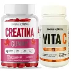 kit Creatina Gummy+ vitamina C Samurai Nutrition 60 cápsulas