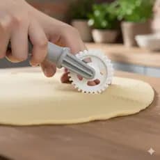 Carretilha Fecha E Corta Massa Profissional Cortador Rotativo de Massas Resistente, Ideal para Massas Caseiras e Fondant