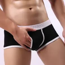 Cueca Boxer masculina de cintura média respirável cueca Boxer U-convexa