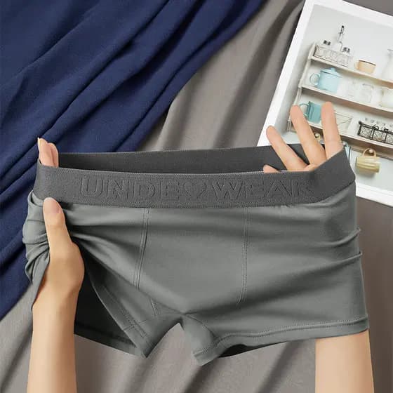 Cueca boxer masculina de algodão puro para meninos, cintura média, confortável, respirável, cueca boxer