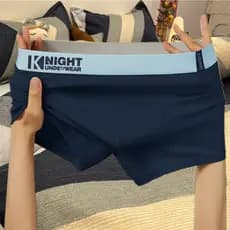 Cueca Boxer masculina de algodão puro, cueca Boxer esportiva Fashion para jovens