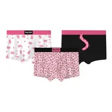 Roupa interior masculina meninos leopardo impressão boxer confortável calças respirável rosa boxer Briefs