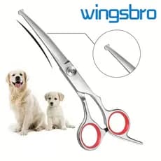 Tesoura Para Cães E Gatos De 7 Polegadas , Curva Afiada , Ferramentas Premium O Cuidado De Pêlos Em Aço Inoxidável Animais De Estimação