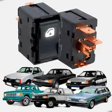 Botão Interruptor do Vidro Elétrico para Monza Opala Diplomata Caravan Kadett Bonanza LED Laranja