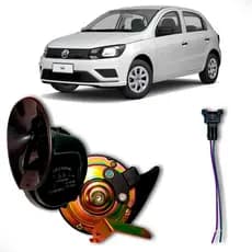 Buzina Caracol Veicular VW Volkswagen Universal Cinoy + Chicote Plug Adaptador P/ Buzina