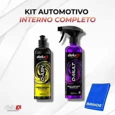 Kit Limpeza Automotiva Interna Completa Delux Condicionador de Plastico Multi limpador