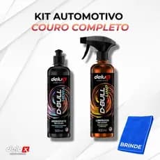 Kit Couro Automotivo Delux Limpa Hidrata Couro