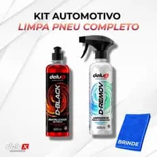 Kit Limpa Pneu Borracha Rodas Delux Pretinho