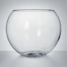 Vaso Aquário Redondo Vidro Transparente Decoração de Mesa Terrário 2,8 Litros