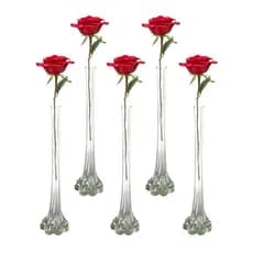 10 Vaso Solitário De Vidro Para Flor E Decoração De Casa E Festa 20cm