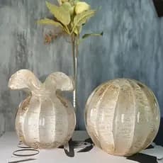 Vaso Trouxinha Bola Murano Cristal Decorativa Centro Mesa Escritório Luxo