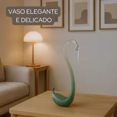 Vaso Solitário Cisne Decorativo Mesa Festa Casamento Elegante Decoração Luxo