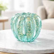 Vaso De Vidro Tipo Murano Cachepot Pequeno Decorativo Moderno