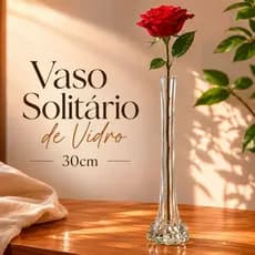 Vaso Solitário de Vidro 30cm Decoração Festas Chá de Bebe