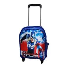 Mochila escolar infantil masculino rodinhas pequena Capitão American