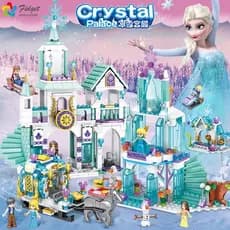 735 Pçs Disney Frozen 2 princesa castelo modelo meninas conjunto de brinquedos de blocos de construção Brinquedos Educativos para crianças presente de aniversário